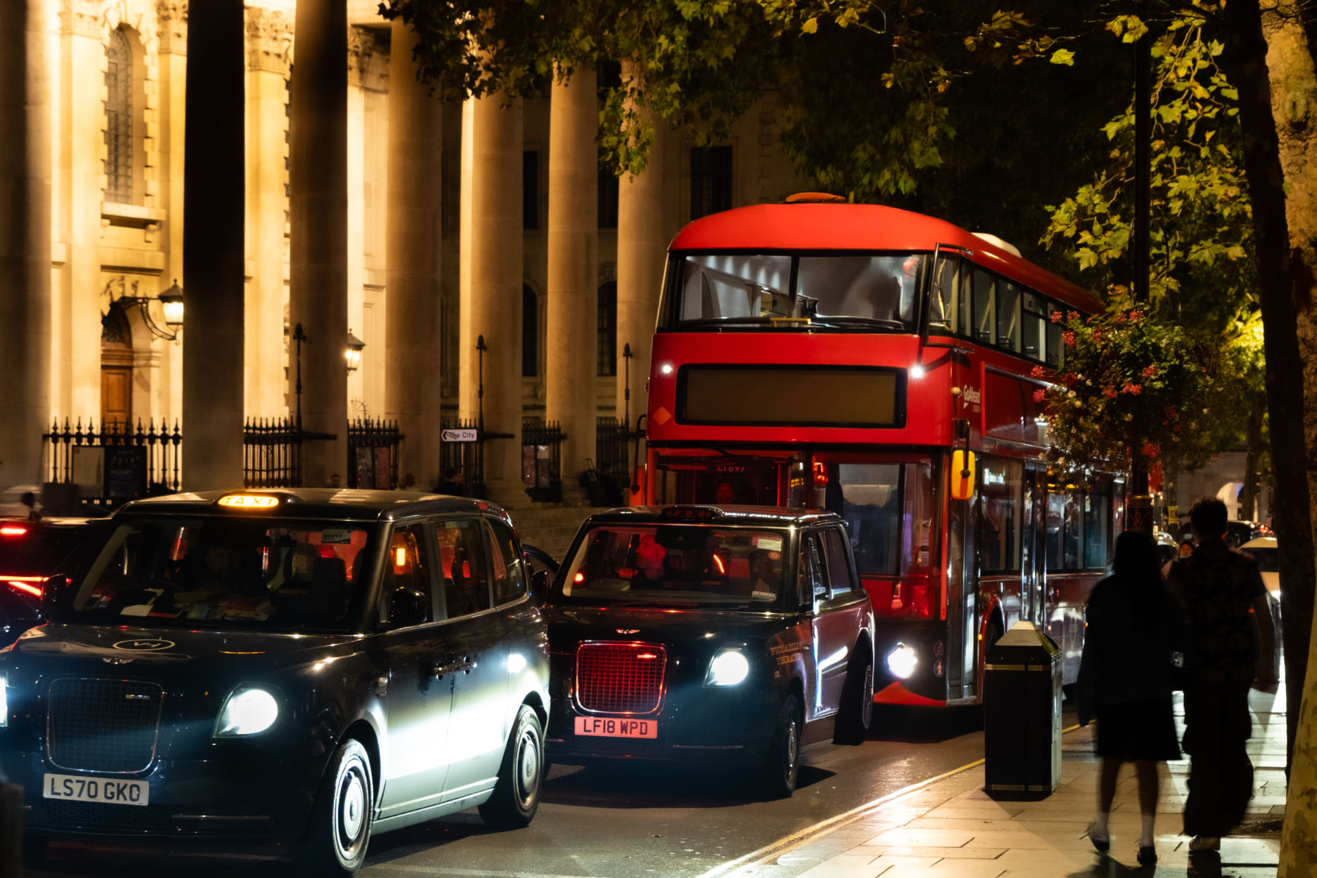 London traffic at night representing considered movement planning